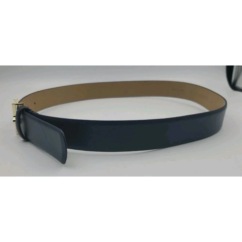 Talbots navy leather